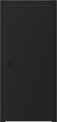 Межкомнатная дверь GRAFICA 1 стоун чёрный. в цвете Чёрный софт без стекла