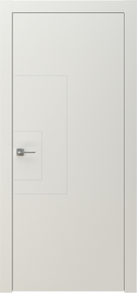 Межкомнатная дверь GRAFICA 1 Cтоун белый в цвете Айвори Софт без стекла