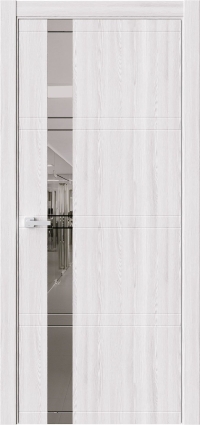 Межкомнатная дверь Evo 1 в цвете Клён айс  со стеклом Зеркало графит НЕВА