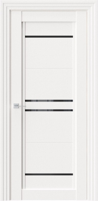 Межкомнатная дверь QP5 в цвете Даймонд  со стеклом Чёрный лак