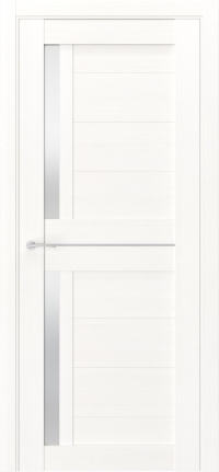 Межкомнатная дверь Q1 в цвете Лиственница белая  со стеклом стекло графит НЕВА