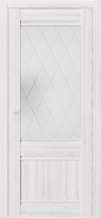 Межкомнатная дверь QS2 в цвете Клён айс  со стеклом стекло №2 белое НЕВА