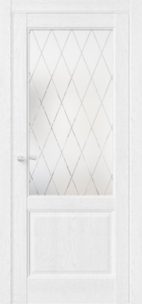 Межкомнатная дверь SE 4 в цвете Дуб винта  со стеклом стекло №2 белое НЕВА
