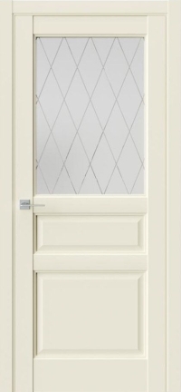Межкомнатная дверь SE 8 в цвете Emlayer бежевый  со стеклом стекло №2 белое НЕВА