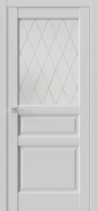 Межкомнатная дверь SE 8 в цвете Emlayer серый  со стеклом стекло №2 белое НЕВА