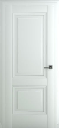 Межкомнатная дверь ПГ Венеция В3 в цвете Белый матовый  без стекла