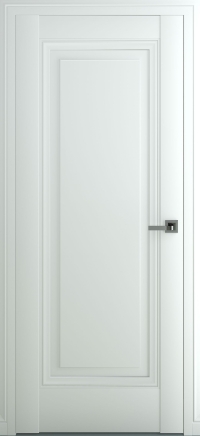 Межкомнатная дверь ПГ Неаполь В3 в цвете Белый матовый  без стекла