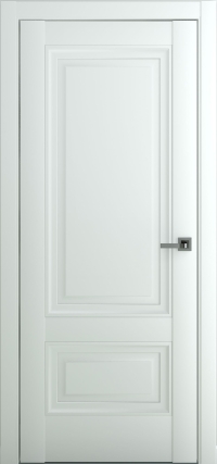 Межкомнатная дверь ПГ Турин в цвете Белый матовый  без стекла