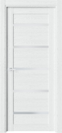 Межкомнатная дверь Olsen O1 в цвете Дуб винта  со стеклом Сатинат Белый