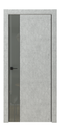 Межкомнатная дверь ПГ Титаниум 10/2 в цвете Серый Гранит со стеклом AGS серый кварц