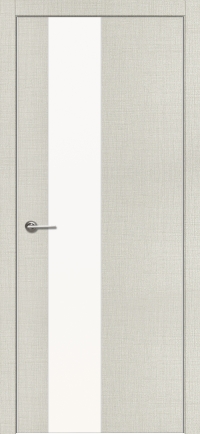 Межкомнатная дверь ПО Титаниум 4 в цвете Серый Гранит со стеклом AGS белое матовое