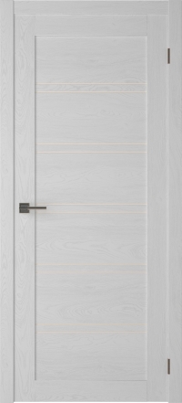 Межкомнатная дверь ПО SMART X 28  в цвете white ash со стеклом Matelux
