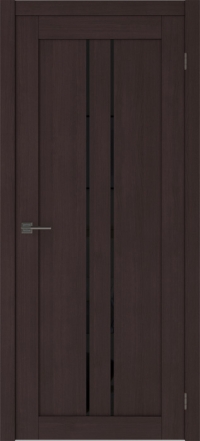 Межкомнатная дверь ПО SMART X 24 в цвете wenge veralinga со стеклом BLACK STAR