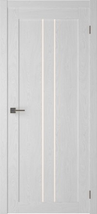 Межкомнатная дверь ПО SMART X 24 в цвете white ash со стеклом Matelux