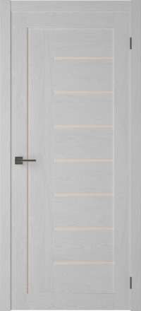 Межкомнатная дверь ПО SMART X 29 в цвете white ash со стеклом Matelux