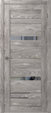 Межкомнатная дверь ПО SMART QX 1 в цвете Maple Grey со стеклом Mirox grey