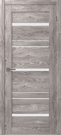 Межкомнатная дверь ПО SMART QX 2 в цвете Maple Grey со стеклом Сатинато
