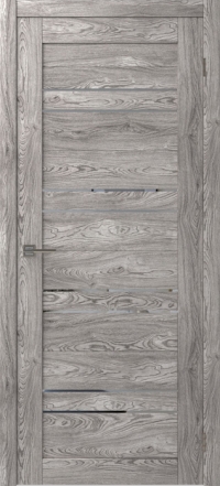 Межкомнатная дверь ПО SMART QX 4 в цвете Maple Grey со стеклом Mirox grey