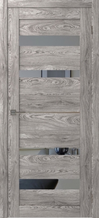 Межкомнатная дверь ПО SMART QX 5 в цвете Maple Grey со стеклом Mirox grey