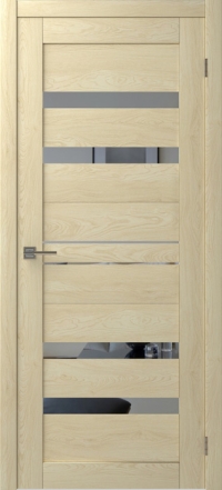 Межкомнатная дверь ПО SMART QX 6 в цвете Maple Cream со стеклом Mirox grey
