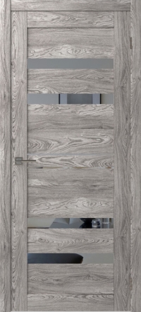 Межкомнатная дверь ПО SMART QX 6 в цвете Maple Grey со стеклом Mirox grey