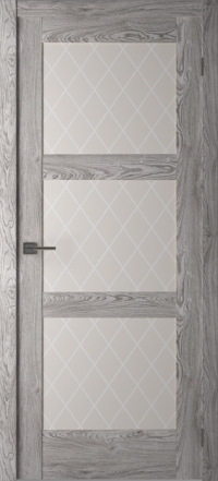 Межкомнатная дверь ПО OVI 4 в цвете Maple Grey со стеклом Crystal