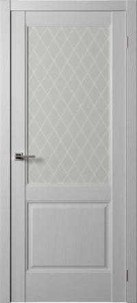 Межкомнатная дверь ПО NOVA 4 в цвете siena lite grey со стеклом Crystal