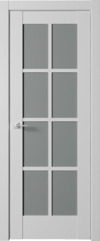 Межкомнатная дверь ПГ SOLO 2 M в цвете grey poly со стеклом Matelux