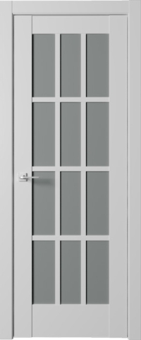 Межкомнатная дверь ПГ SOLO 3 M в цвете grey poly со стеклом Matelux