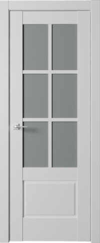 Межкомнатная дверь ПГ SOLO 5 M в цвете grey poly со стеклом Matelux