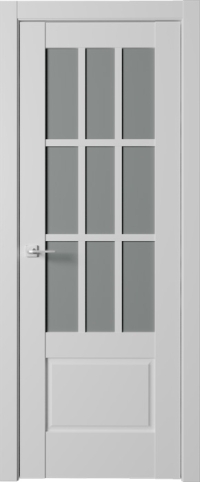 Межкомнатная дверь ПГ SOLO 6 M в цвете grey poly со стеклом Matelux