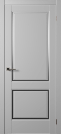 Межкомнатная дверь ПО FLY 2 в цвете grey poly со стеклом Matelux