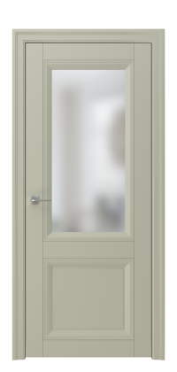 Межкомнатная дверь ПО ALFA 2 в цвете Капучино со стеклом Сатинат Белый