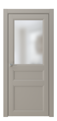 Межкомнатная дверь ПО NEO 3 в цвете Грэй софт со стеклом Сатинат Белый