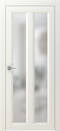 Межкомнатная дверь ПО NEO 7 в цвете Айвори Софт со стеклом Сатинат Белый