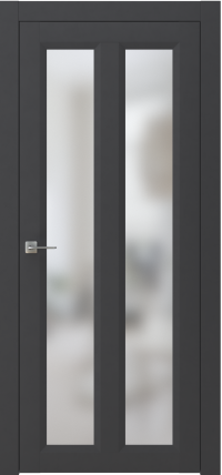 Межкомнатная дверь ПО NEO 7 в цвете Маренго софт со стеклом Сатинат Белый