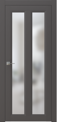 Межкомнатная дверь ПО NEO 7 в цвете Тауп софт со стеклом Сатинат Белый