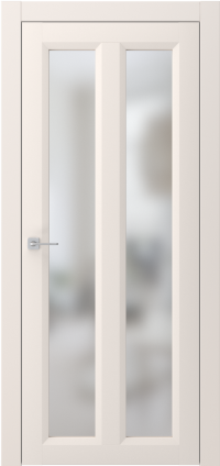 Межкомнатная дверь ПО NEO 7 в цвете Крем софт со стеклом Сатинат Белый