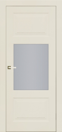 Межкомнатная дверь ПО EMMA 7 в цвете Кремово-Белый со стеклом Сатинат Белый