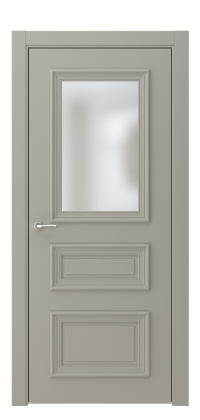 Межкомнатная дверь ПО KATALINA 3  в цвете Кашемир со стеклом Сатинат Белый