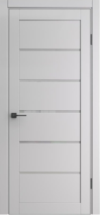 Межкомнатная дверь ПО Porta 22 в цвете Nardo Grey со стеклом Сатинат Белый