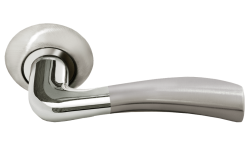 Дверная ручка Rucetti RAP 19 SN/CP Цвет - Белый никель/ хром