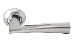 Дверная ручка Rucetti RAP 18 SN/CP Цвет - Белый никель/хром