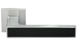 Дверная ручка Morelli "SULLA" MH-48-S6 SC/BL Цвет - Матовый хром/чёрный