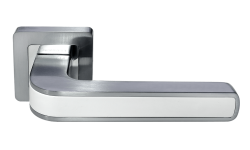 Дверная ручка Morelli "EON" MH-46 SC/W-S55 Цвет - Мат. хром/белый