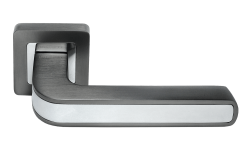 Дверная ручка Morelli "EON" MH-46 GR/CP-S55 Цвет - Графит/полированный хром