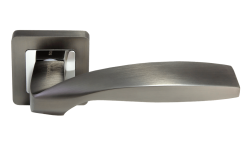 Дверная ручка Morelli "SHELL" MH-45 GR/CP-S55 Цвет - Графит/полированный хром