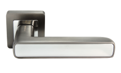 Дверная ручка Morelli "FLEX" MH-44 GR/CP-S55 Цвет - Графит/полированный хром