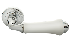 Дверная ручка Morelli "UMBERTO" MH-41-CLASSIC PC/W Цвет - Хром/белый