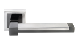 Дверная ручка Morelli "SANIBEL" MH-39 SN/BN-S Цвет - Белый никель/Чёрный никель